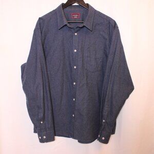 UNTUCKit Dark Blue Button Down Shirt Men's XXL 100% Cotton Casual